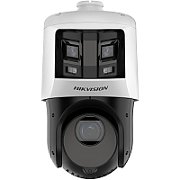 Camera de supraveghere IP TandemVu 6+4MP 25X Colorful & IR Panoramic & PTZ Hikvision DS-2SE4C425MWG-E/26(F0), lentila bullet fixa: 2.8mm; lentila PTZ varifocala: 4.8-120mm, iluminare min bullet: 0.0005 Lux @ (F1.0, AGC ON), 0 Lux cu lumina alba: 30m, iluminare min PTZ: Color: 0.005 Lux @ (F1.6, AGC_1