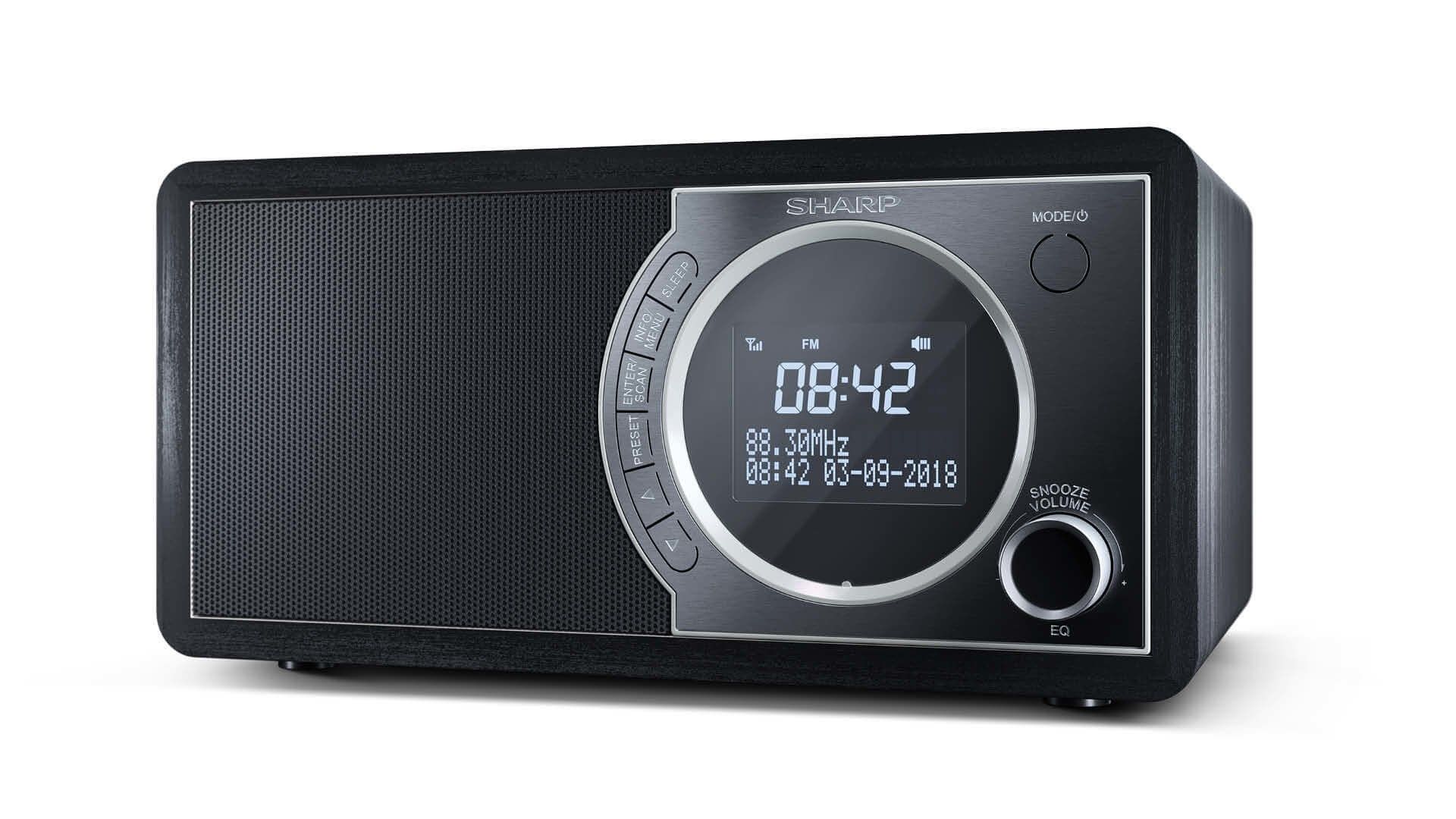 Sharp DR-450(BK) Digital Radio  FM/DAB/DAB+  Bluetooth 4.2  Alarm function  Midnight Black_1