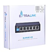 Extralink PoE Switch EUROS V2 4x 100Mb/s PoE/PoE+  2x RJ45 Uplink 100Mb/s  60W_9