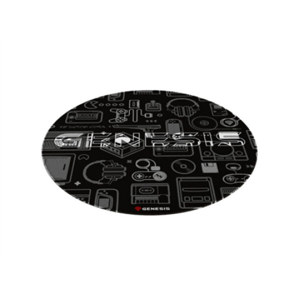 GENESIS Tellur 300 Round Gear Protective Floor Mat  100cm  Black | Genesis Protective Floor Mat Tellur 300 Round Gear Polyester | Floor Mat | Multicolor_1