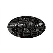 GENESIS Tellur 300 Round Gear Protective Floor Mat  100cm  Black | Genesis Protective Floor Mat Tellur 300 Round Gear Polyester | Floor Mat | Multicolor_1