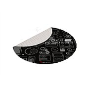 GENESIS Tellur 300 Round Gear Protective Floor Mat  100cm  Black | Genesis Protective Floor Mat Tellur 300 Round Gear Polyester | Floor Mat | Multicolor_2