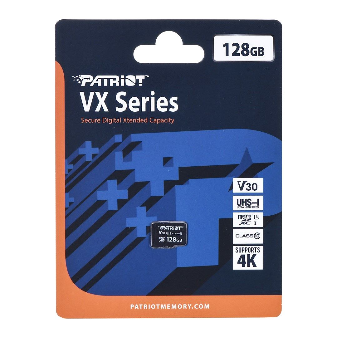 Patriot VX Micro SDXC 128GB 90/80 MB/s V30 U3 UHS-I_3