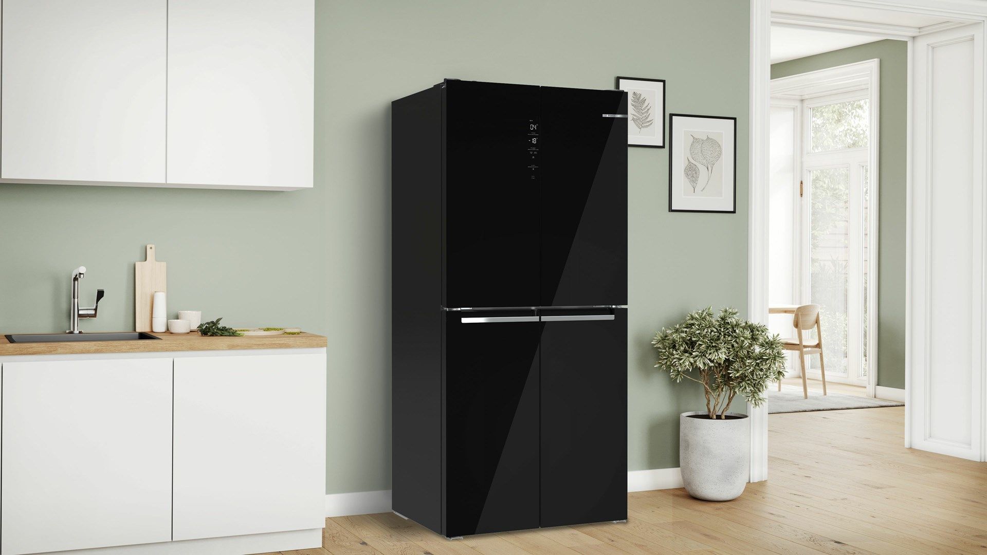Bosch Serie 4 KMC85LBEA side-by-side refrigerator Freestanding 547 L E Black_8