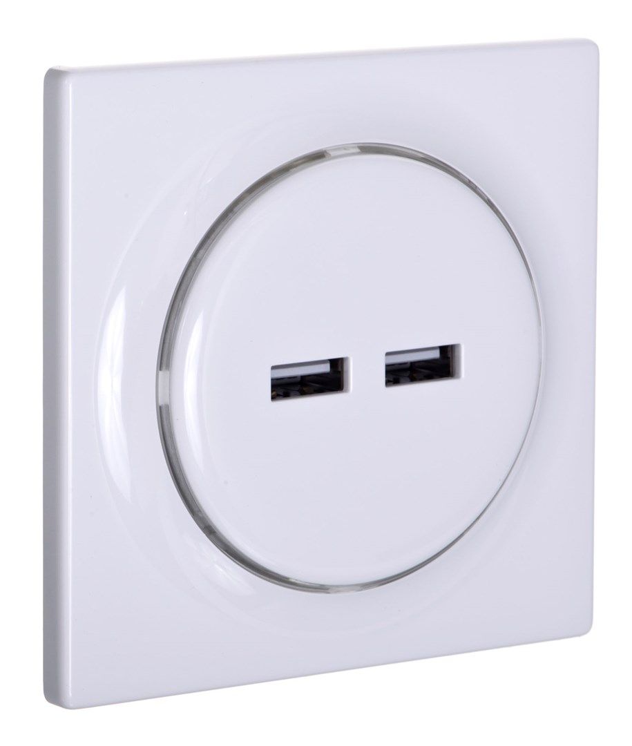Fibaro Walli N socket-outlet 2x USB White_1