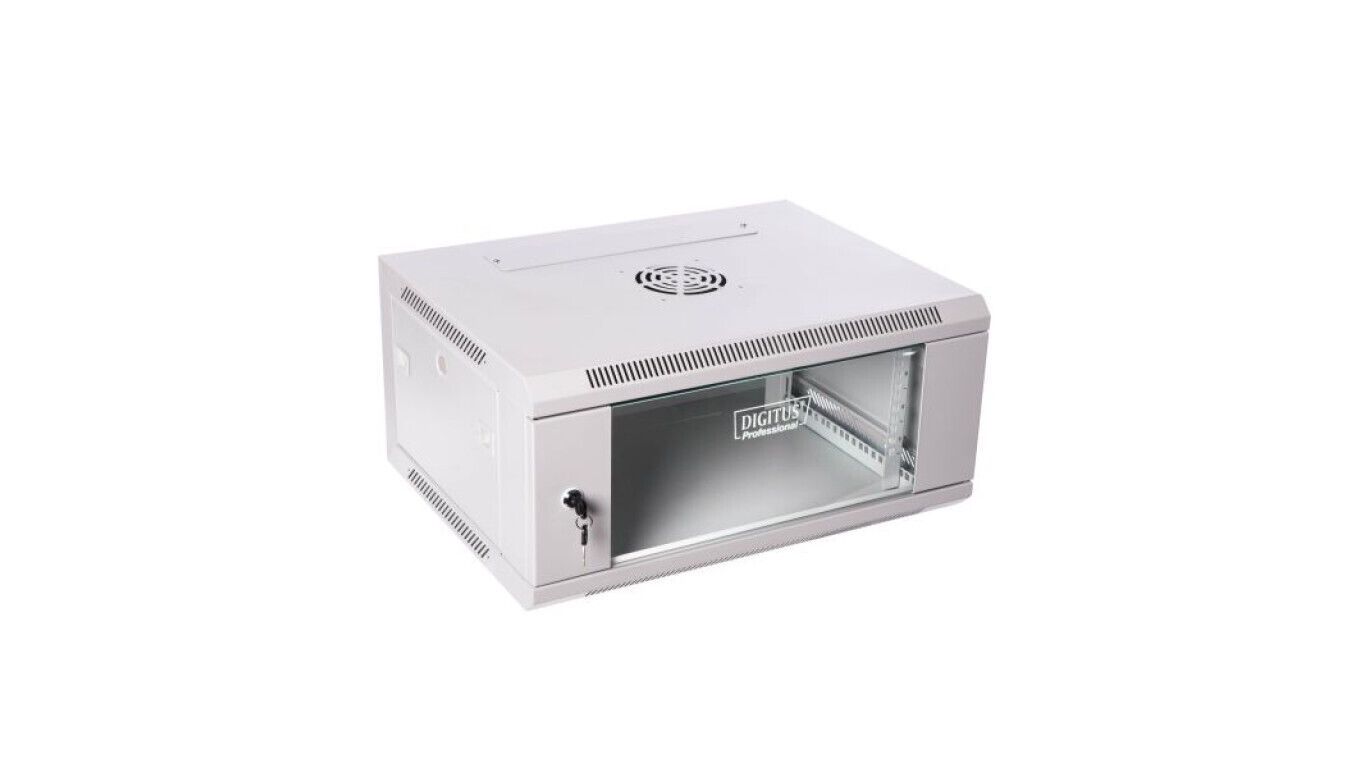DIGITUS DN-W19 04U/450 DIGITUS Wallmount cabinet 4U, 600x450mm, grey RAL 7035_1