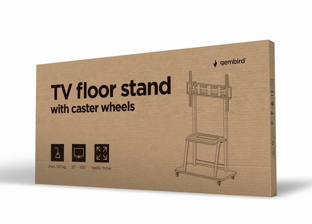 GEMBIRD TV floor stand with caster wheels 37-100inch_7
