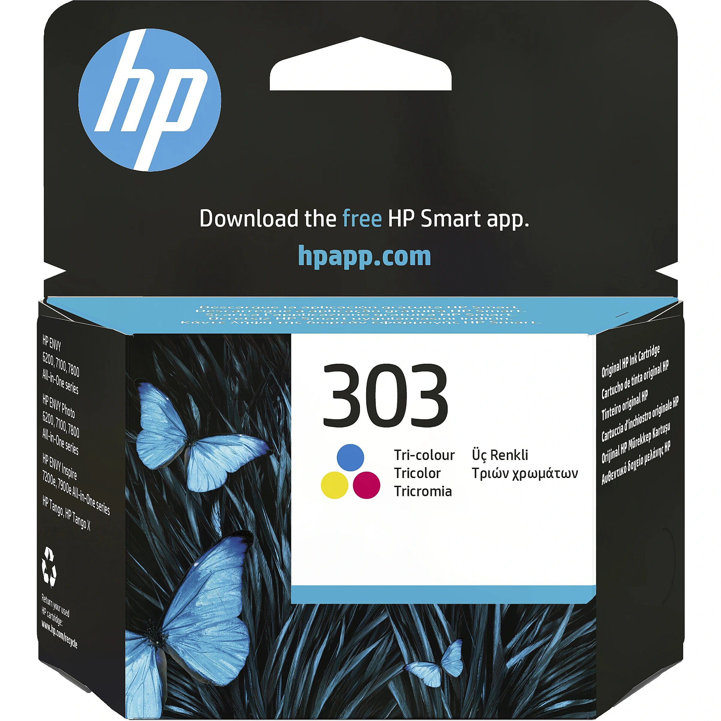 HP 303 TRI-COLOR ORIGINAL INK/EN/RU/FR/PL/CZ/HU CARTRIDGE_1