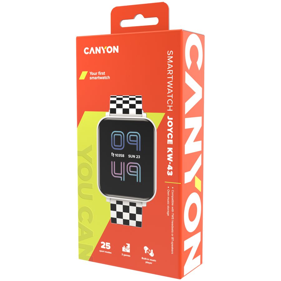 CANYON kids watch Joyce KW-43 DUAL BT Music White_1
