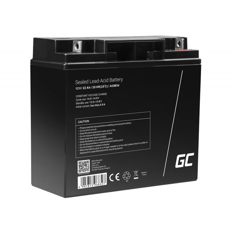 Green Cell AGM54 vehicle battery AGM (Absorbed Glass Mat) 22 Ah 12 V_1