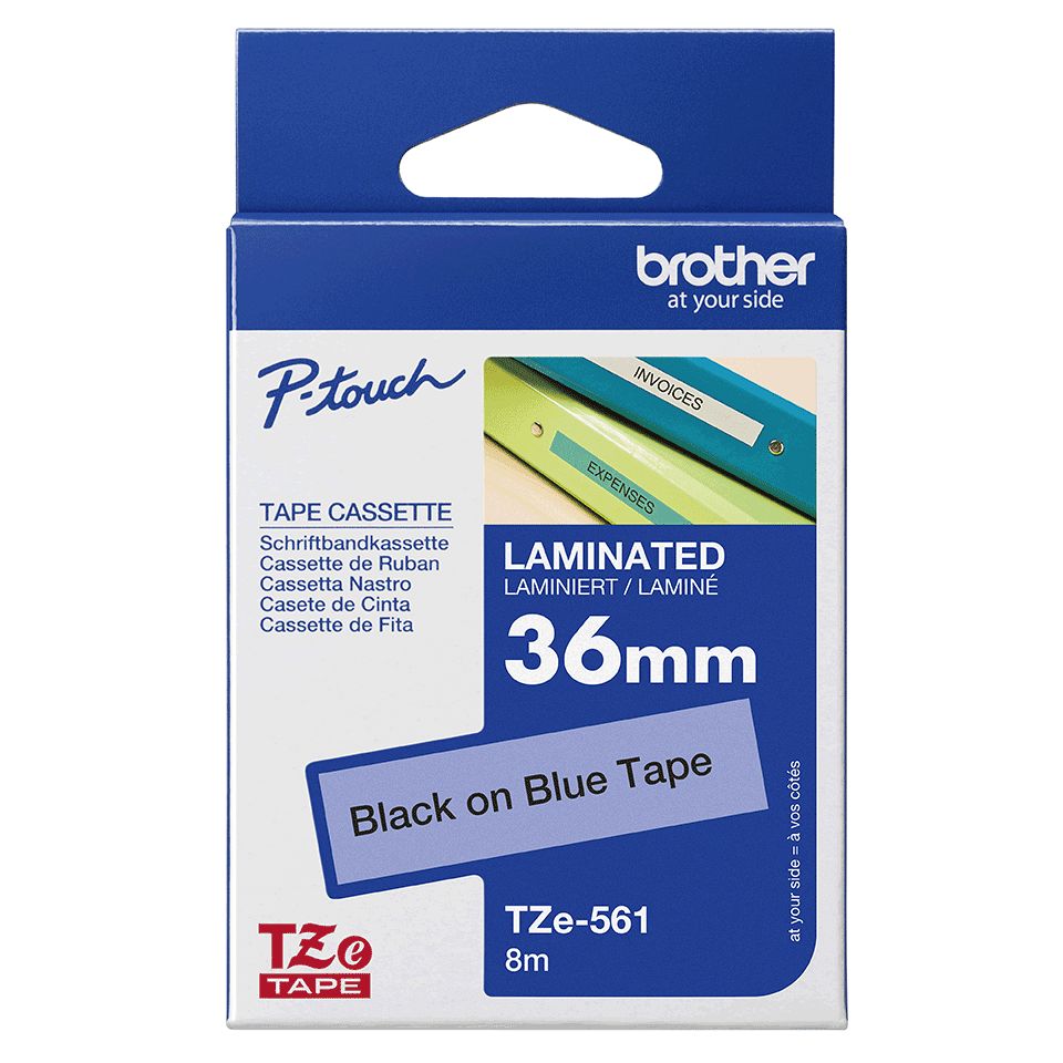 36 MM BLACK  ON  BLUE TAPE