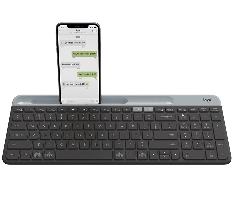 SLIM MULTI-DEVICE WRLS KEYBOARD/K580 GRAPHITE PAN NORDIC_1