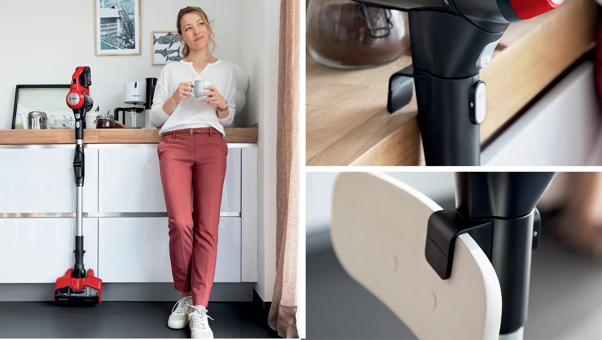 Bosch BCS711PET stick vacuum/electric broom Battery Dry Bagless 0.3 L Black  Red 3 Ah_14