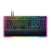 Razer Mechanical Gaming Keyboard BlackWidow V4 Pro Gaming Keyboard 5052 Aluminum Alloy Top Case; 5 dedicated macros keys; 3 dedicated macro side buttons; 2-side underglow on main chassis with 3-side underglow on wrist-rest; Up to 8 000 Hz polling rate RGB_1