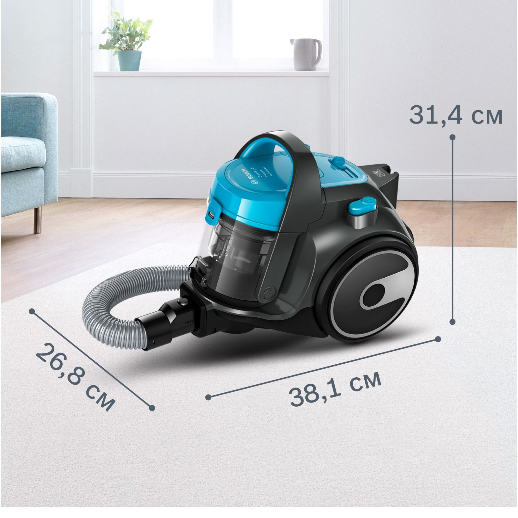 Bosch Serie 2 BGS05X240 vacuum 1.5 L Cylinder vacuum Dry 700 W Bagless_3