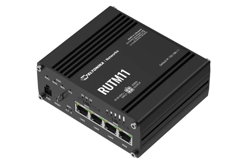 Teltonika RUTM11 router cu fir Gigabit Ethernet Negru_1