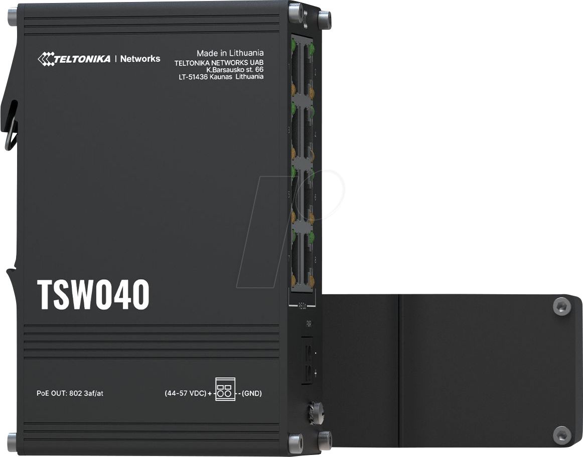 Teltonika NETWORKS TSW040 8-Port PoE+ Switch Fara management Fast Ethernet (10/100) Power over Ethernet (PoE) Suport Negru_1