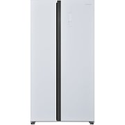 Side by side Heinner HSBS-HM532NFGWHE++, Full No Frost, clasa energetica: E, compresor Inverter, usa sticla alba, display LED cu control touch, capacitate totala: 532L, capacitate frigider: 347L, capacitate congelator: 185L, functie SMART, functie ECO, Super Cooling, Super freezing, alarma usa_2