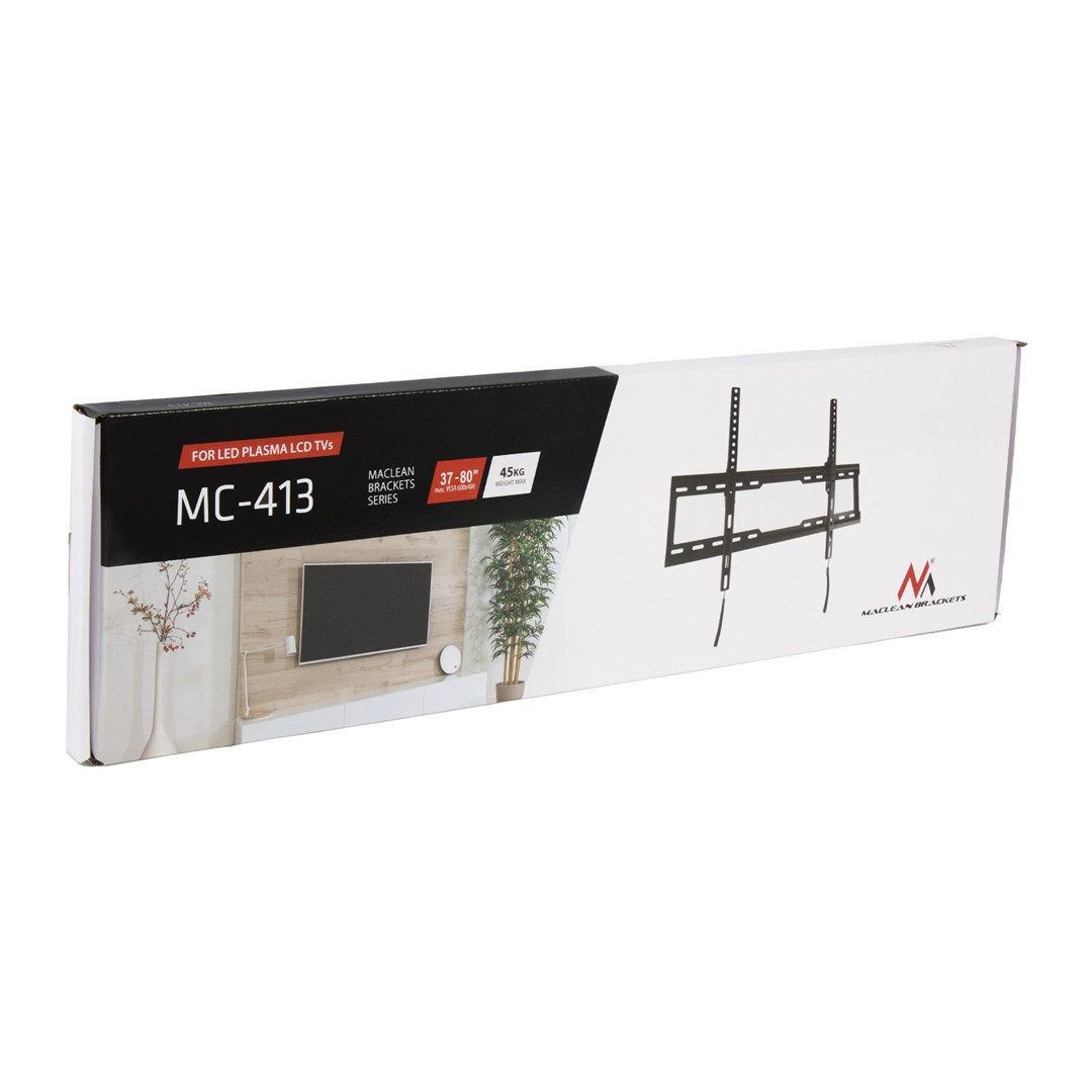 Maclean TV MC-413 Wall Mount Bracket 32 -80  VESA 600x400 45kg Tilting Universal Adjustable Spirit Level Mounting Accessories_3