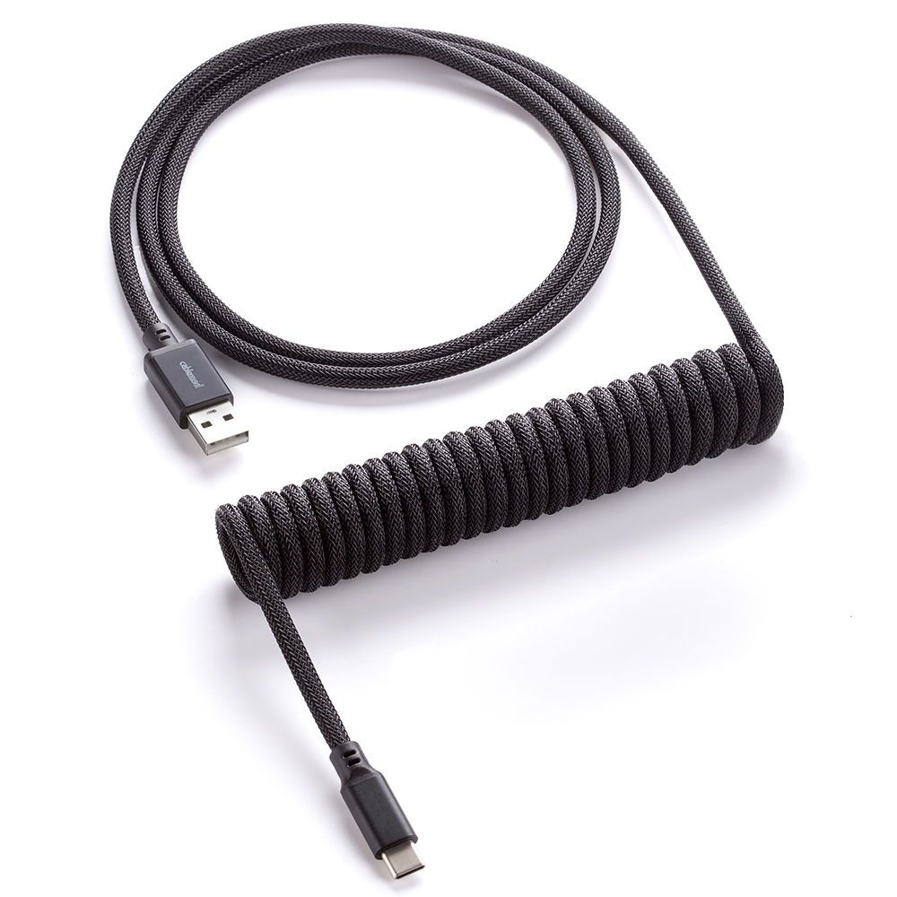 CableMod Classic Coiled Keyboard Cable USB-C to USB Type A  Midnight Black - 150cm_1