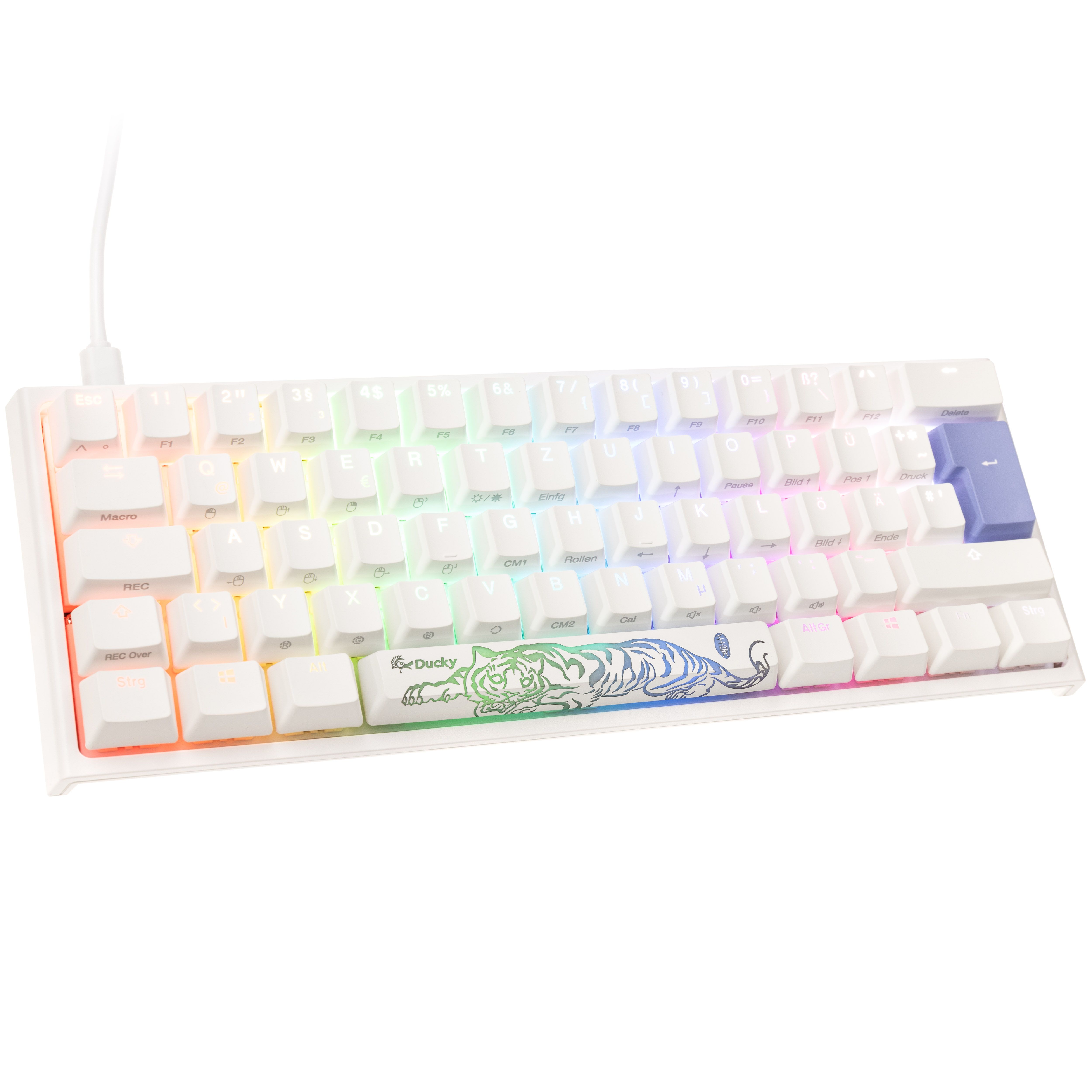 Ducky One 2 Pro Mini White Edition Gaming Tastatur  RGB LED - Cherry Silver_1
