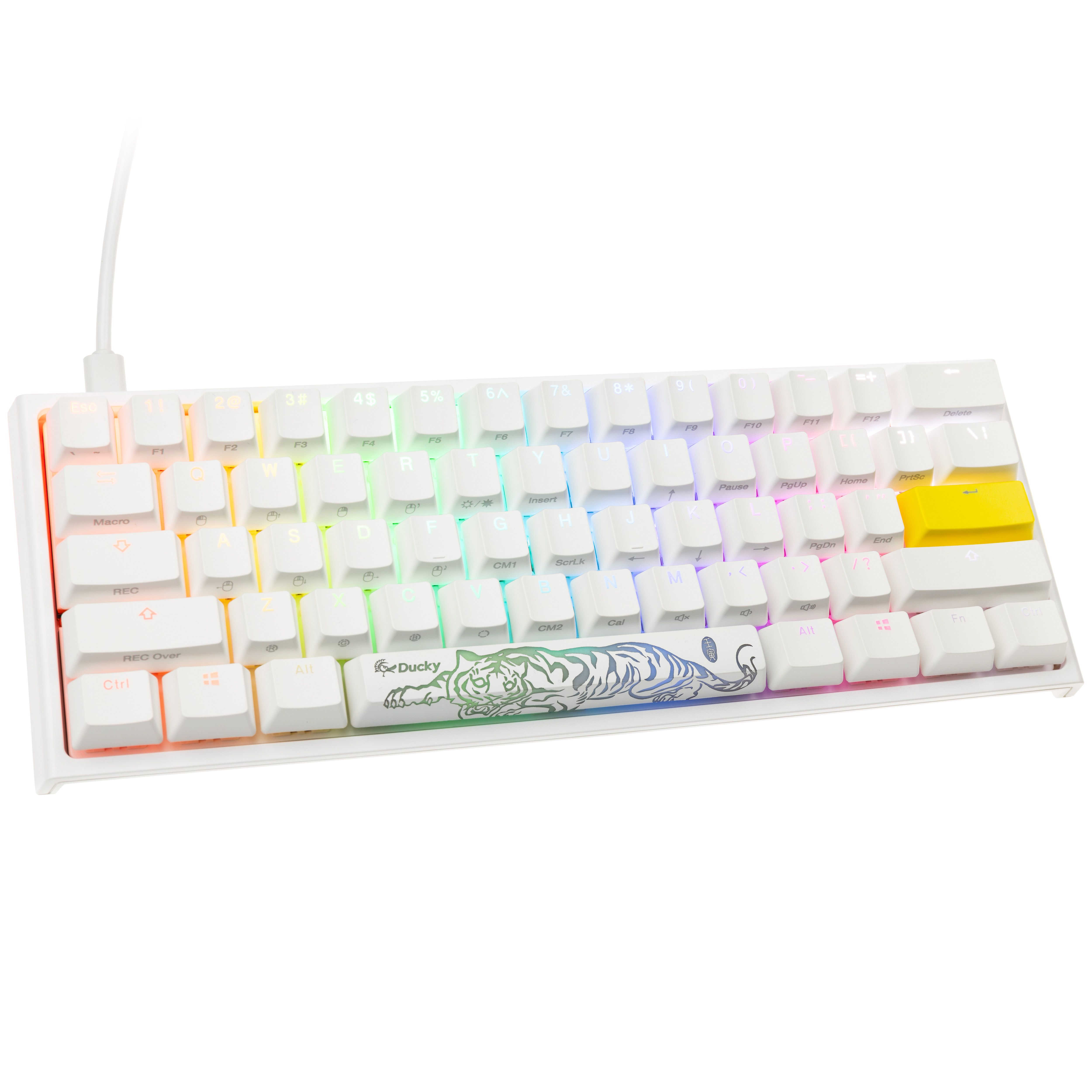 Ducky One 2 Pro Mini White Edition Gaming Tastatur  RGB LED - Cherry Blue (US)_1