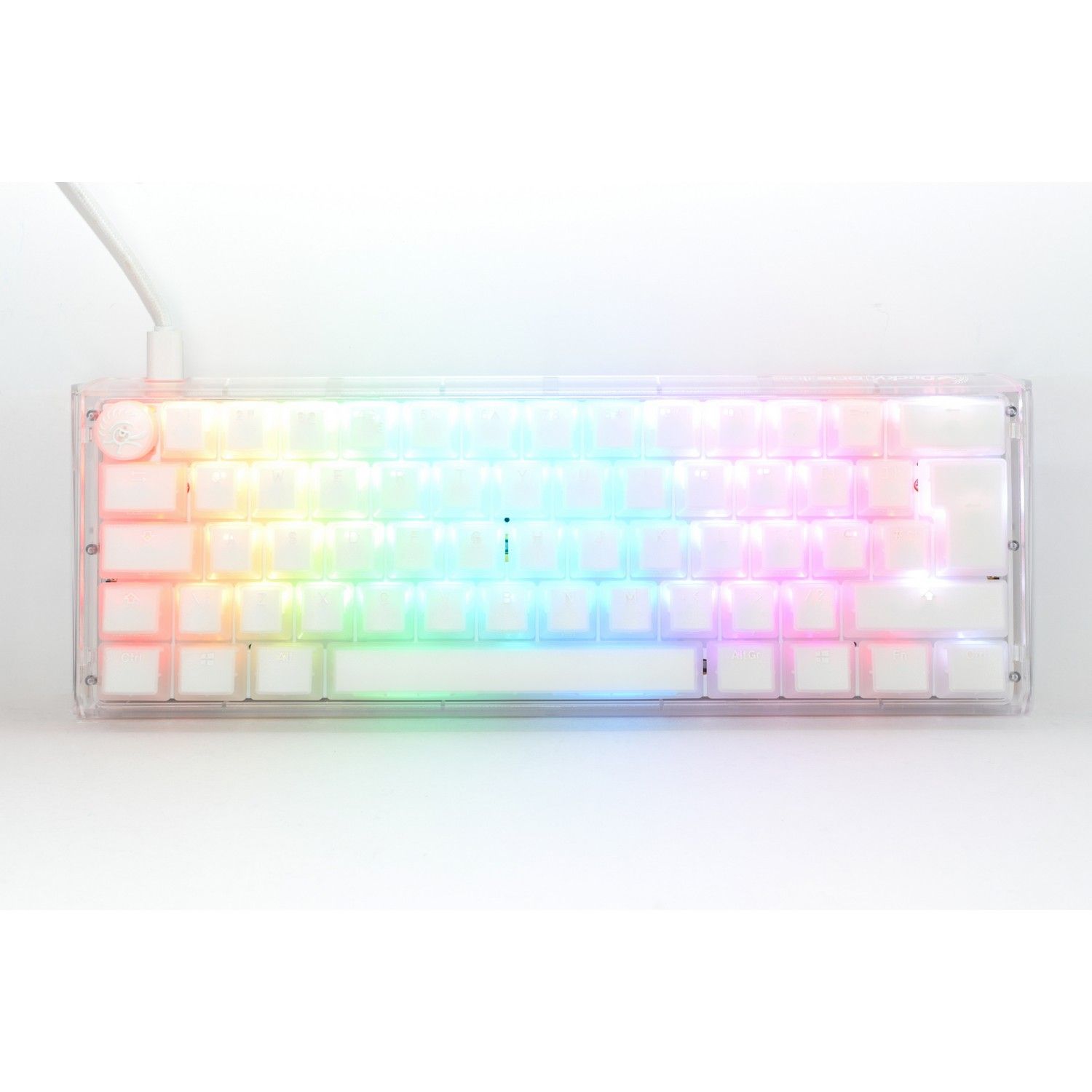 Ducky One 3 Aura White Mini Gaming Keyboard  RGB LED - MX-Speed-Silver (US)_1