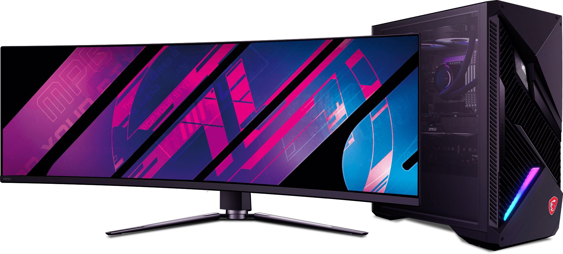MSI MPG 491CQP QD-OLED 49inch QD-OLED 5120x1440 Curve 1800R 144Hz 250cd/m2 0.03ms 2xHDMI DP USB-C 2xUSB-A USB-B_1