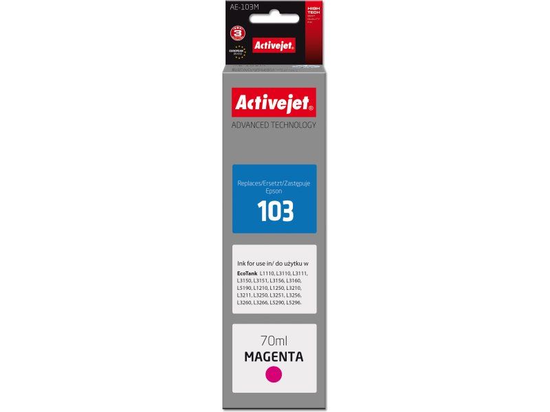 Activejet AE-103M Ink cartridge (replacement for Epson 103 C13T00S34A; Supreme; 70 ml; magenta)_1