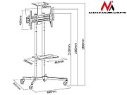 Stand trolley for TV Maclean  professional  for TV  on wheels  max. VESA 600x400  max. 55kg  MC-661_2