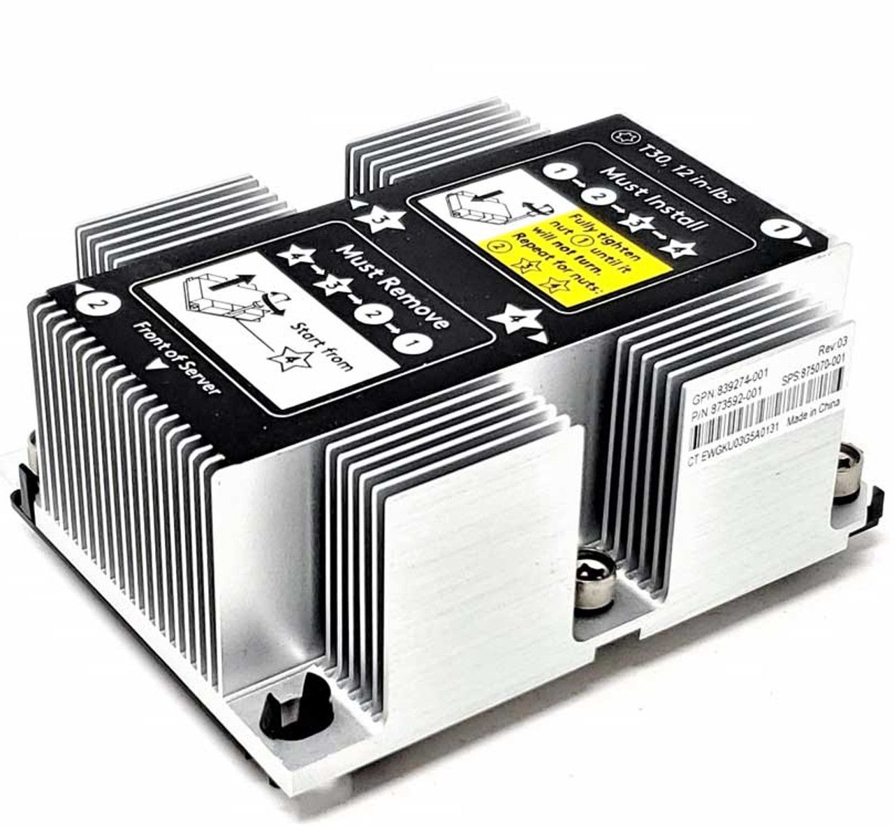 HPE ProLiant DL380 Gen10 Standard Heatsink