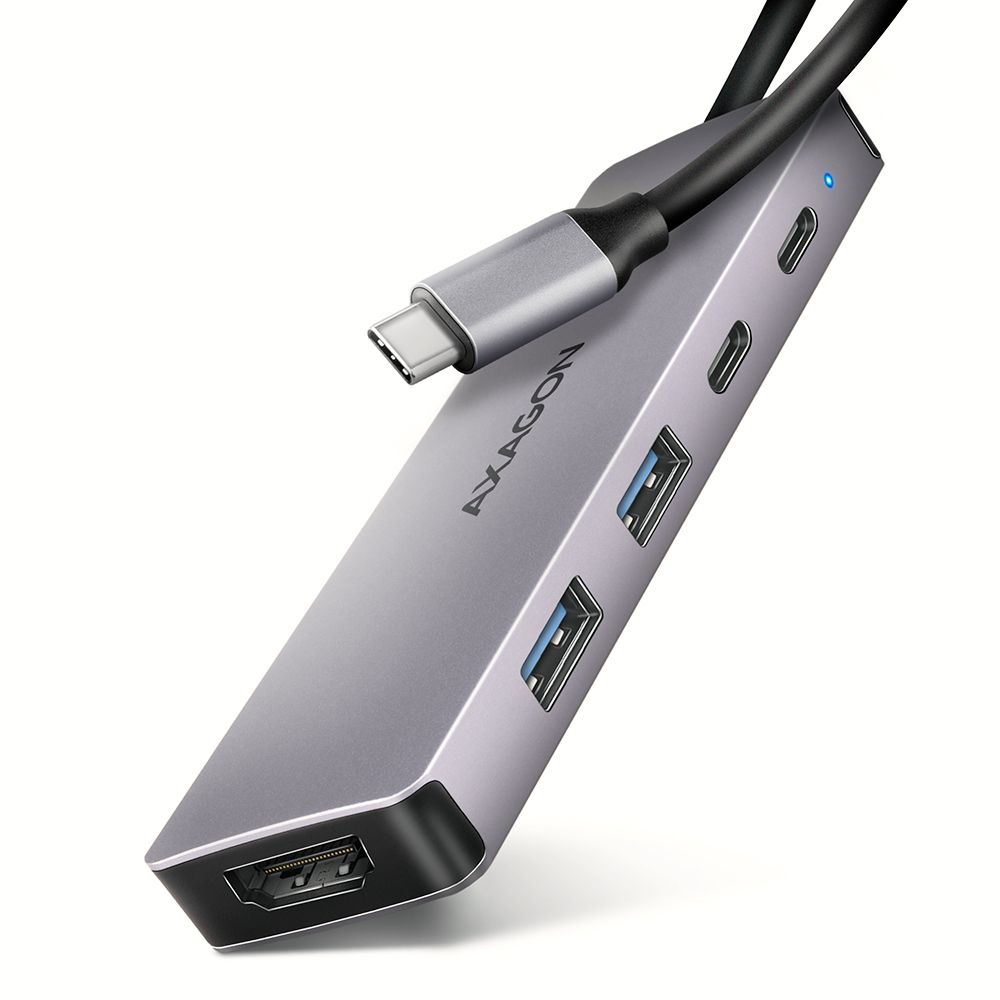 Hub USB HMC-5H60, USB-C 3.2 Gen 1, 2x USB-A, 4K/60Hz HDMI, PD 100W, 15cm USB-C