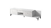 RTV Cabinet MARMO 2D1S1K 195x40x47.5 cm white matt/marble white_1