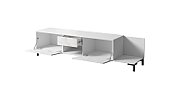 RTV Cabinet MARMO 2D1S1K 195x40x47.5 cm white matt/marble white_2