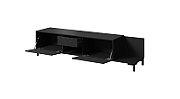 RTV cabinet MARMO 2D1S1K 195x40x47.5 cm black matt/marble black_2