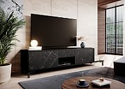 RTV cabinet MARMO 2D1S1K 195x40x47.5 cm black matt/marble black_3