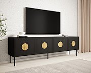 RTV cabinet PALAZZO 200x42x60 black + oak craft_3