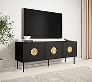RTV cabinet PALAZZO 150x42x60 black + oak craft_3