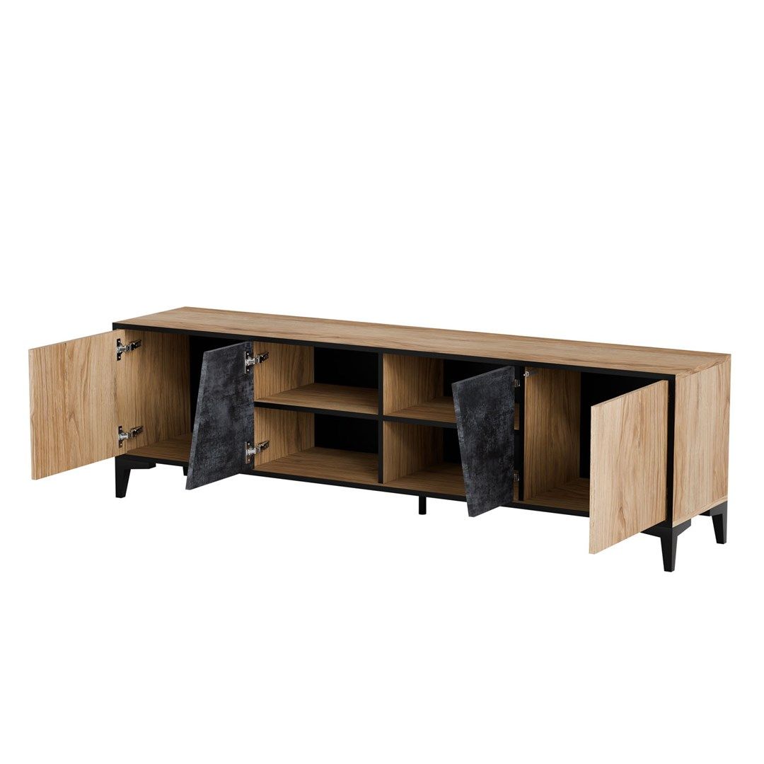 Cama 4D RTV cabinet OVO 180x38xH53 oak/concrete_2
