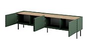 4D RTV cabinet ONDA 200x40xH54.35 green (standing or wall mounted)_2