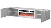 Cama RTV Cabinet TULA 183x35x37 white matt + white mantelpiece_2