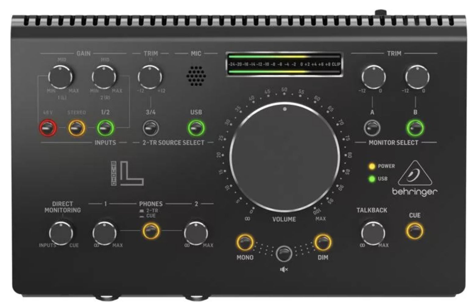 Behringer STUDIO L Interfejs audio USB 2x2 z kontrolerem monitorów_1