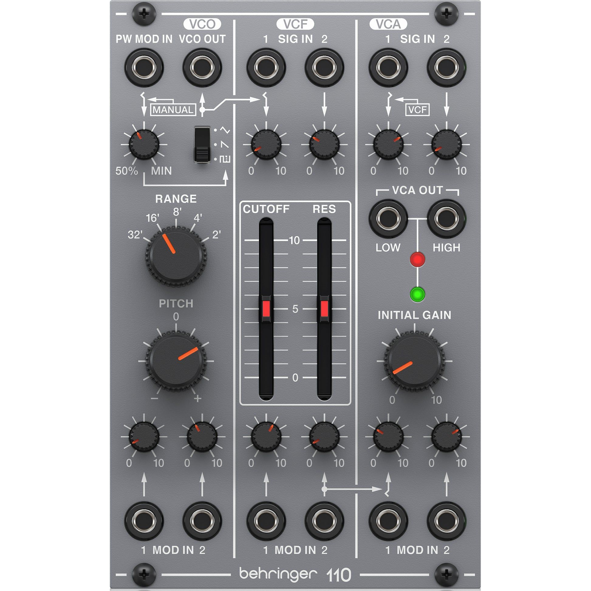 Behringer 110 VCO/VCF/VCA Moduł syntezatora modularnego_2