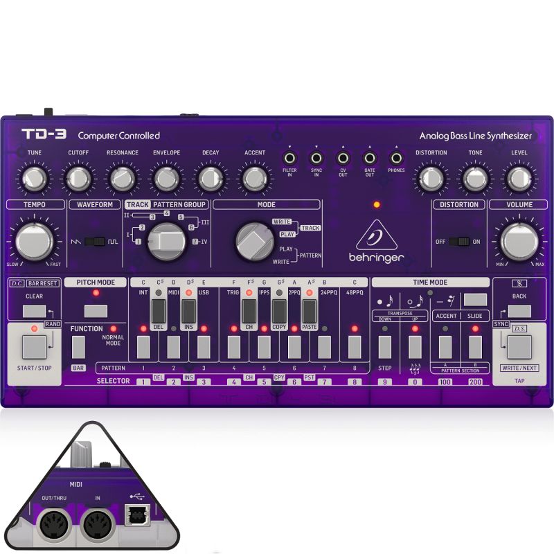 Behringer TD-3-GP Syntezator linii basowej fioletowy_3
