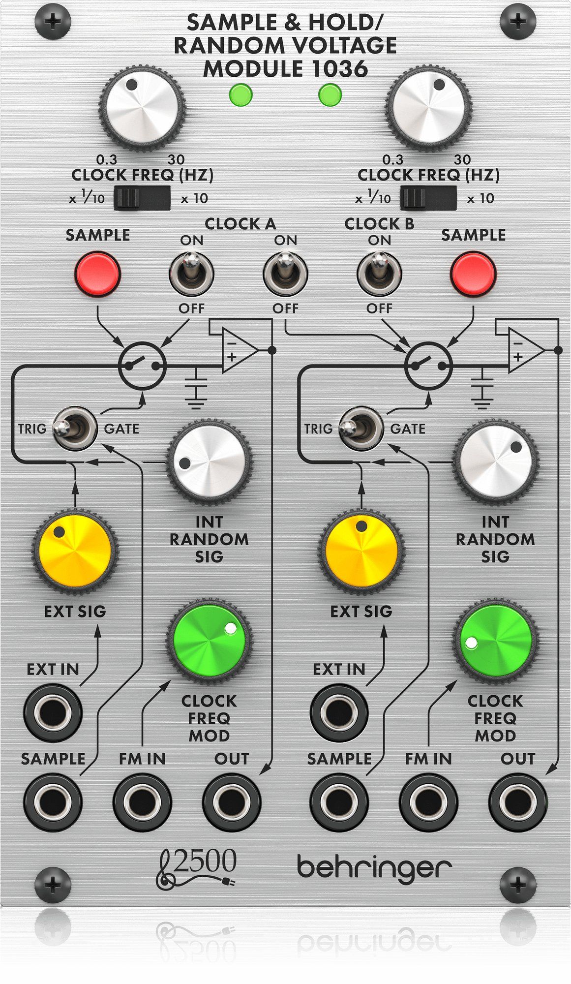 Behringer 1036 SAMPLE/HOLD/RANDOM VOLTAG Moduł syntezatora modularnego serii 2500_1