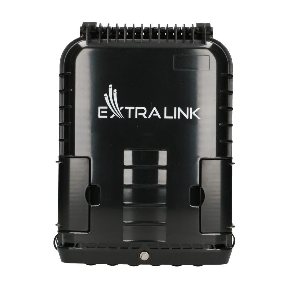 Jennifer's Extralink | Fiber Optic Junction Box | 16 welds  black  with connector_1