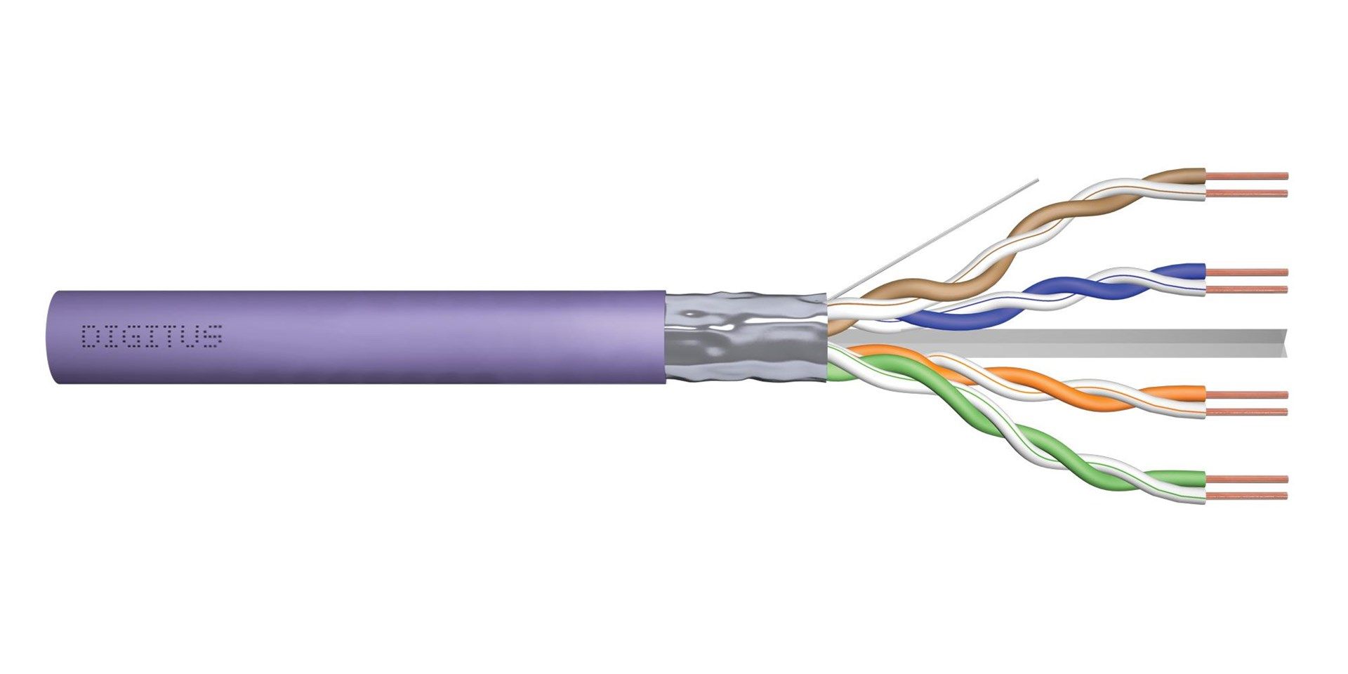 Installation cable DIGITUS cat.6  F/UTP  Dca  AWG23/1  LSOH  500m  purple  reel  reel_1