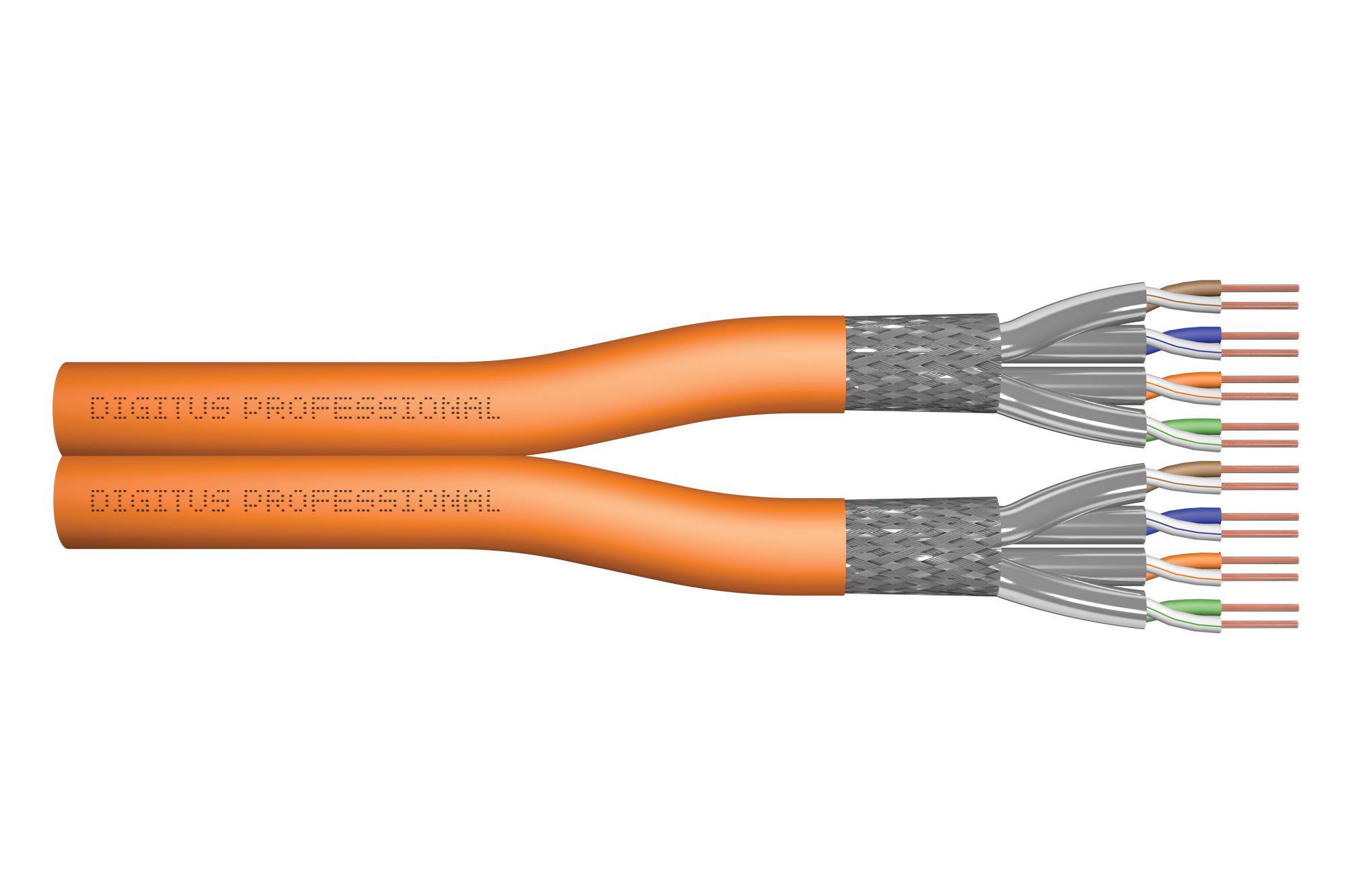 Installation cable DIGITUS cat.7  S/FTP  Dca  AWG 23/1  LSOH  50m  orange  foil_1