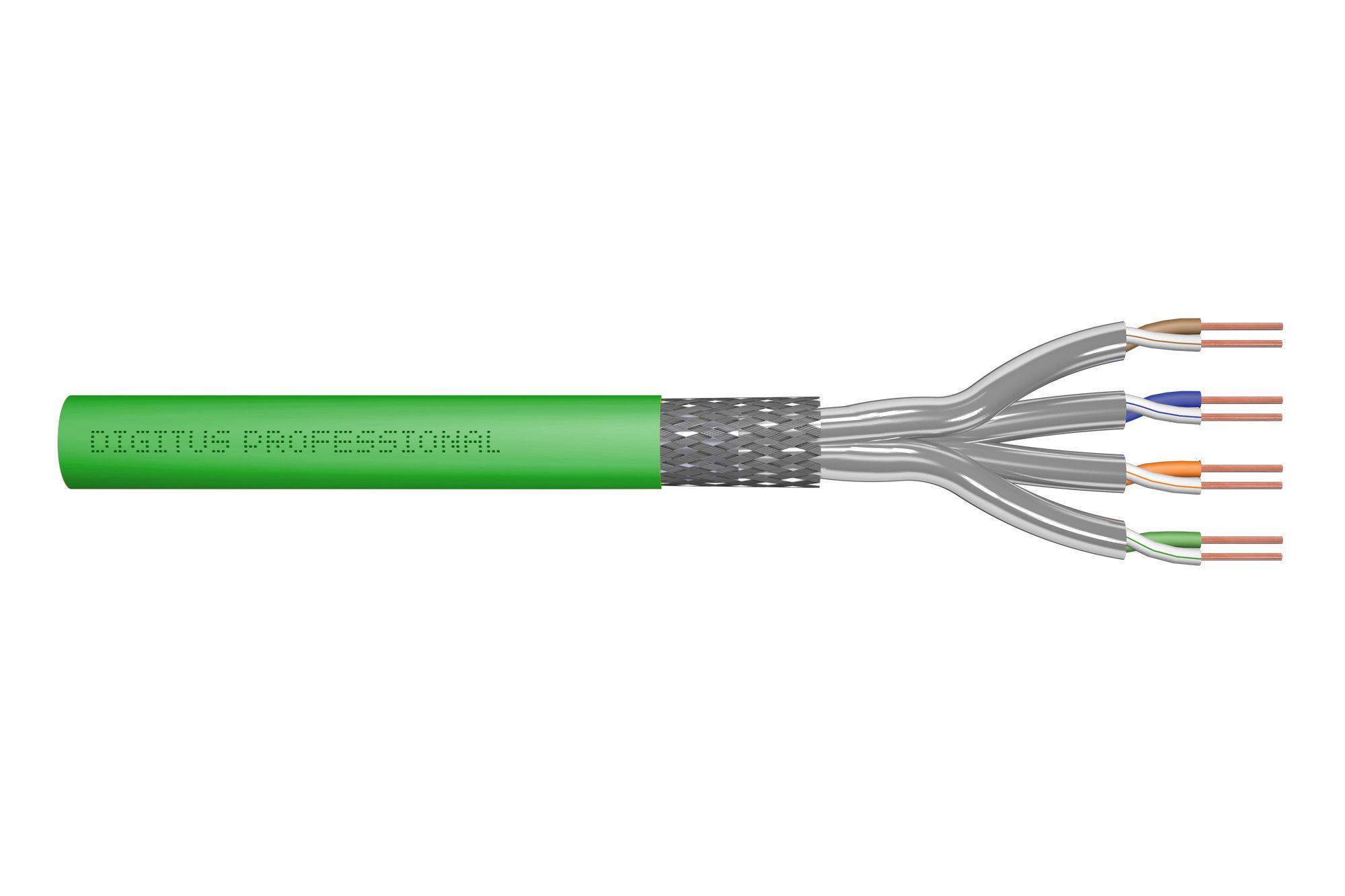 Installation cable DIGITUS cat.8.2  S/FTP  Dca  AWG 22/1  LSOH  50m  green  reel_1
