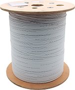 Indoor Fiber Optic Cable FTTH 2 incl. with SC connectors  SM 9/125 OS2 G57A1  B2ca  LSOH  white  1km_1